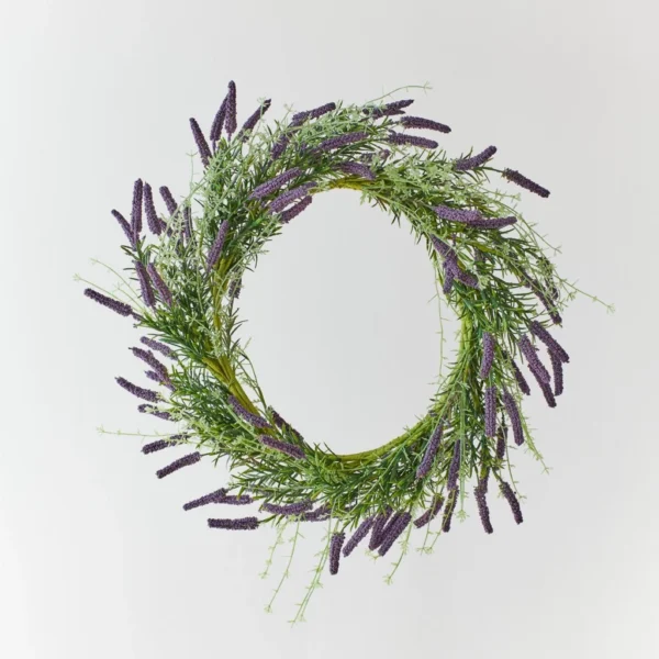 Handmade Artificial Leaf Lavender Wreath Living Room