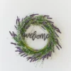 Handmade Artificial Leaf Lavender Wreath Living Room