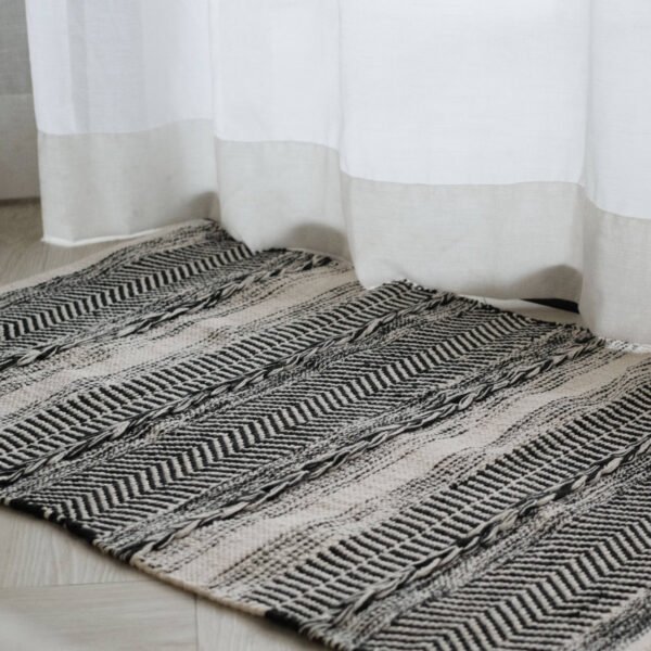 Lenx Zigzag Stripe Cotton Floor Mat