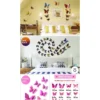 2025 New 3D Double Layer Butterflies Wall Stickers Living Room Decor Wedding Kids Room Decoration DIY Wall Art Magnet