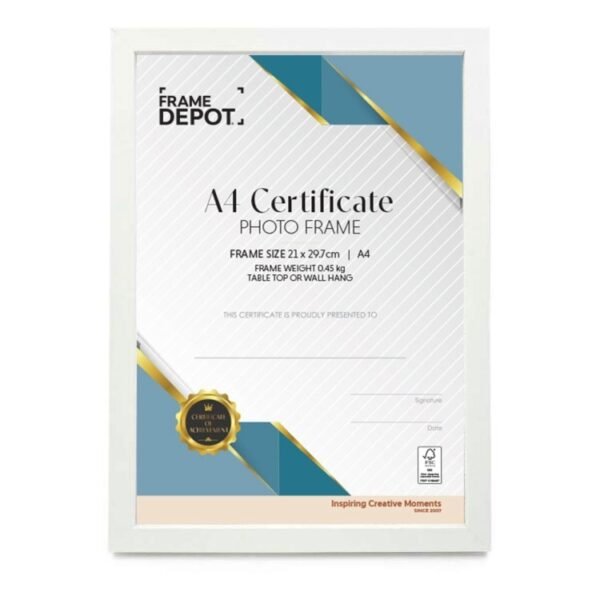 productHero-SPOTWF-BP80513625-white Frame Depot A4 Certificate Frame Black A4
